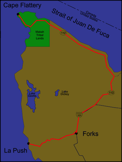 cape flattery map