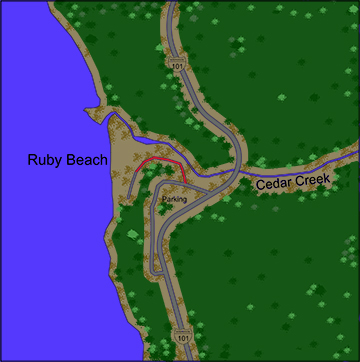 Ruby Beach Map