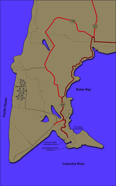 Cape Disappointment map